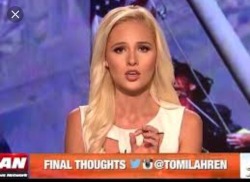 melaninmedicine:  msroney:  malikthaelite:  Remember Tomi Lahren?   The 23 year old right wing republican nut job that claimed   Beyoncé’s Super Bowl performance was “prejudice against cops” and “racist”? The same one that argued the MURDER