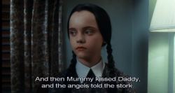 iwillincendiotheheartoutofyou:  glitterswitch:  capaldiandfreeman:  Wednesday Addams is everything I love  I was looking in this tag for this exact photoset, and Tumblr delivered.  But seriously, humour aside, this scene is brilliant, because what good