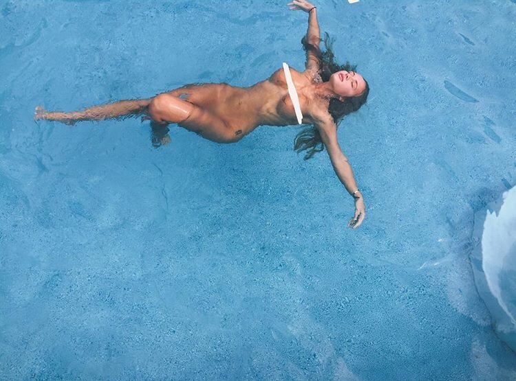 Boy nude swimming pool