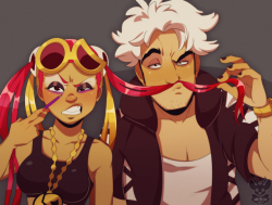 xnirox: Guzma and Plumeria mocking each other Just your regular old, married couple if you ask me 