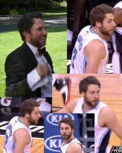 hotbully:  1612th:  strictlygamee:  Charlie Day doppelganger: NBA player Josh McRoberts  I refuse to believe that isn’t charlie day   The gang infiltrates the nba. 