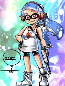   drew my In game inkling  yes, whitest inkling ever. hope you guys like it!if you like my work please support me on patreon!www.patreon.com/ONATART  