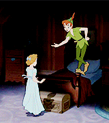 shawnphunters:  disney meme [1/10 couples]: Peter Pan &amp; Wendy Darling 