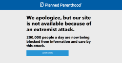 outforhealth:  Well, this is a new low.Today, anti-abortion extremists briefly blocked any traffic from going to plannedparenthood.org— a site that 200,000 people count on every day for health info and services. If it wasn’t clear that these attacks