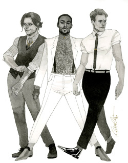 kevinwada:  MCU Bucky, Sam, and Steve HeroesCon 20414 sketch Bucky’s grin is a bit uncanny, but I never promised amazing likenesses for these.  We went the fashion route for these three, and I didn’t have too much focus on making them terribly character