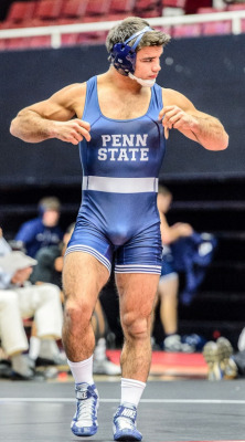 navyfistfighter:  Penn State WrestlerI think a 100 other guys have posted this one, but he is worth it - so one more time for this perfect muscle stud.