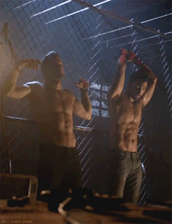 thestruggle-1998:  Mmmmhhhmmmm. A shirtless Ian Bohen and Tyler Hoechlin. Can’t ask for anything better :) 