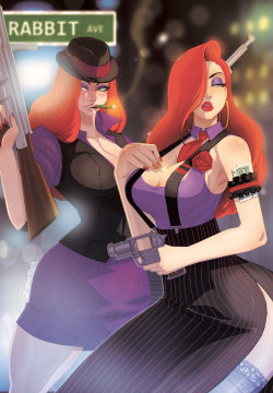 tovio-rogers:    gangland style jessica rabbit accompanied by original concept art jessicahttp://postimg.org/image/65qdyw33j/ commissioned by a client on deviantart     &lt;3 &lt;3 &lt;3