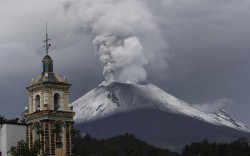 The giant awakens (smoke and ash billowed from Popocatepetl volcano in Mexico earlier this week)