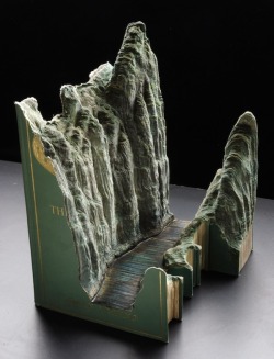 jedavu:  Amazing Book Sculptures With Realistic Mountains, Ancient Ruins Carved Into ThemMontreal-based artist Guy Laramée, last featured here, has created a new series of book sculptures. 