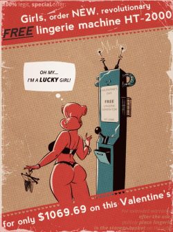   Valentine&rsquo;s Day Lingerie Generator - Cartoon PinUp  Girls, order your unit of this new, hip and Hi-Tec absolutely 100% free lingerie generator HT-2000 for this Valentine&rsquo;s Day. Only for 񘉭.69 plus taxes. Spark the passion :)  Newgrounds