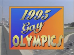 honestlytrulymaybe:glitterysouldinosaur:1995 Gay Olympics sketch from the mid-1990s Australian comedy show Big Girls Blouse.  The full clip is incredible
