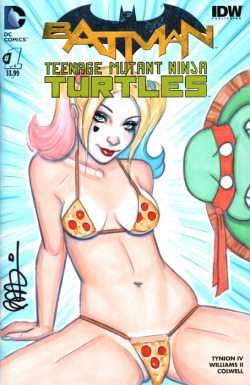 scottblairart: Harley Quinn Pizza Bikini sketch variant