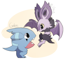 kaziearts:   I have a Garchomp and Noivern in my Team in XY and I always sent both of out for double battles. They just make a great team even though both of them has 4x weakness to ice //cough. They’re both totally best buddies. &gt; 3 &lt; 
