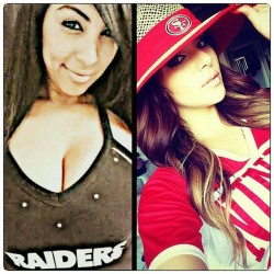 I have home girls that rep both sides, no matter who wins some female fans are on point!! Like my friends @alicia_jessicaa and @beel0ove they both love their team. Be safe if you are at the game!!!