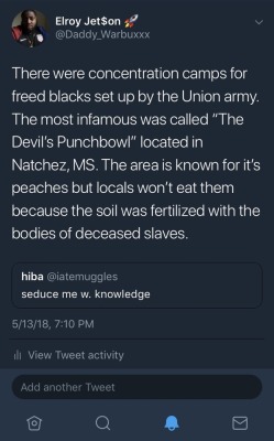 queenscribe: wxzvrdkelly:  A little known black history fact  Never Forget: The Devil’s Punchbowl - 20,000 Freed Slaves Died After Being Forced Into Post Slavery Concentration Camp 
