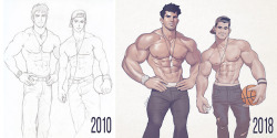 silverjow:  Hunks of the week #92Recreate a 8 years old doodle.  