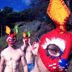 #tbt &ldquo;RaBBiTs Aboriginal&rdquo; - Sydney, Australia 2011 #alexanderguerra #masked #mask #instaart #instagay #instamuscle #fitness #fit #handmade #sydney #australia #ginger #bunnies #rabbits #rabbitmask #bunnymask #selfie #selfportrait