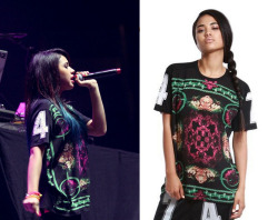 jasminevillegascloset:  Jasmine performed at Wild Jam with Chris Brown, Macklemore and other great artists.  I got a request about the Givenchy Shirt she wore. It’s from Sorella Boutique. Meanwhile it’s sold out.