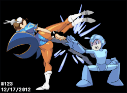 grimphantom:  bluedragonkaiser:  junkpuyo:  Made something for Mega Man’s 25th Anniversary (because Capcom certainly didn’t)  Well then.  Megaman’s hungry for more booty XD  I want that booty too MM &lt; |D&rsquo;&ldquo;&rsquo;