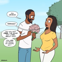 imageof1love:Here we go another stupid ass bitch fucking it up even in a comic strip!  Can’t even express our romantic interest without them fucking shit up!