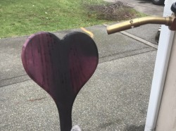 purrr-maid: nefariouskinks:   Something something heart, Something something fire!  A scrap heart that is getting torched, cleaned and oiled up. Waiting to see how it’s going to turn out.   He didn’t even give me credit for taking the photo 