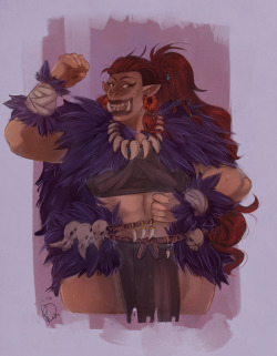 chupacapras:Commission for @dravatti of their wonderful orc   Ghurza, thank you so much for being patient. UuU