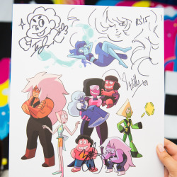 Our fans scored these sweet autographed posters by Rebecca Sugar &amp; Crew at Comic Con!