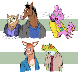 introducingemy:Some of my fav BoJack Horseman characters~