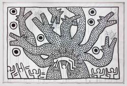 topcat77: KEITH HARING Untitled, 1982 Sumi ink on paper 