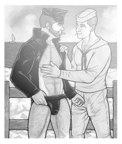orge-navarro: “Los Fumadores” (The Smokers) Based on -this- illustration by the one-and-only Tom of Finland. Hope you like it. :D Support me on PATREON! -LINK-   