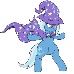 Oh no looks like The Great And Poweful Trixie has challenged your dashboard posts to a magic duel! Better drag her into position!