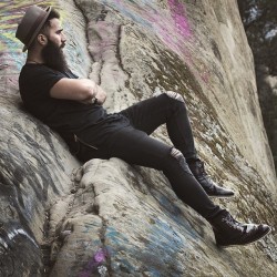 the-bearded-stag:  @deadskull taking in the sights as any man does. From the side of a cliff.   www.thebeardedstag.com #thebeardedstag   photo: @m_dunc