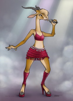 popstar-gazelle:  lucariomaster41:  Gazelle looks fabulous!!!  “Thank you darling~”   oh hey a redundant posting of my art xD reblogging it home~ 