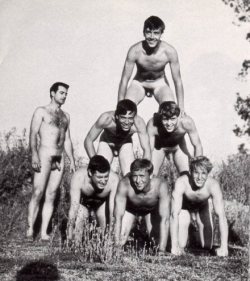 Nude men in groups