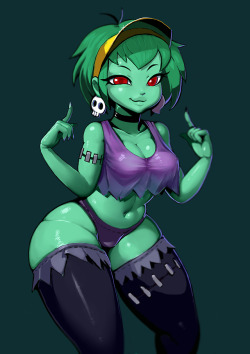 psycoilgoldencoin:  Finaly finished  fanart on the cutest zombie girl! Rottytops from Shantae.   find me on Hentai Foundry \ Furaffinity     &lt; |D’‘‘‘‘‘‘