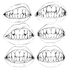 uzlolzu:  This is very old but I found it again and I still like it. Amazing. All my vampires have their own set of pointy teeth óuò. My babies. 