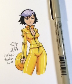 callmepo: Gogo Tomago as The Bride - Big Hero 6 / Kill Bill mashup.    Some of you out there may have been asking yourself why I didn’t do a mashup of Gogo Tomago/Yubari in the previous doodle.   Those who know me know I think differently and don’t