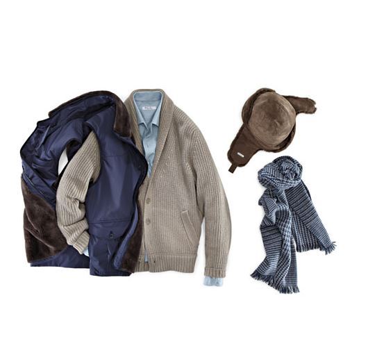 Loro Piana fw15 - Fur vest and chunky knitwear II