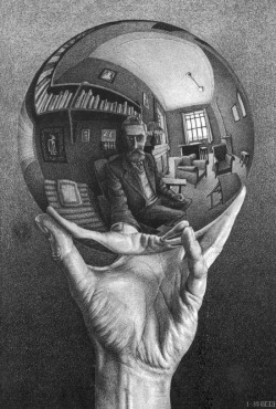 Global creativity (self portrait by M.C. Escher)