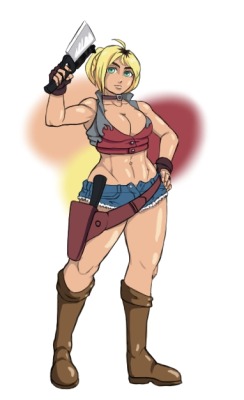 bastard-hive:  distankt:My random picture generator method landed me into making a fusion of Ikumi Mito from Food Wars and Claire Redfield from Resident Evil.I honestly surprised myself with how far I went with this one. Full color and everything. T-two