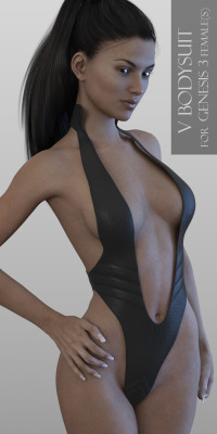  V Bodysuit for Genesis 3 Female(s): Morphs: Bikini Shape Front Shape 01 (open) Front Shape 02 (open)Compatible with Daz Studio 4.8  and is 40% off until &frac12;/2017! Check the link for all the extra info! V Bodysuit For Genesis 3 Female(s)  http://rend