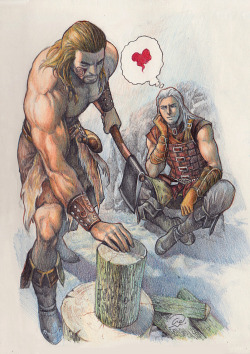 because-b:  aenaluck You guys need to see this artist’s gallery. My god, the colored pencils. I think I need to lie down for a bit and reassess why I’m even drawing. =_____= Also, barbarian love. 
