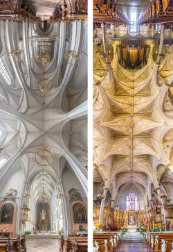 photojojo:  In Vertical Churches, Richard Silver captures the interior of churches from the front doors to the altar.  Richard takes between 6 and 10 vertical images, and then combines them in Photoshop.  Vertical Panoramas of Church Interiors via The