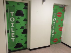 teamrocketing:  my university has these toilets and they’re honestly ridiculous   “what is your gender?” “Top hats”   Those are bowler hats actually uwuwu