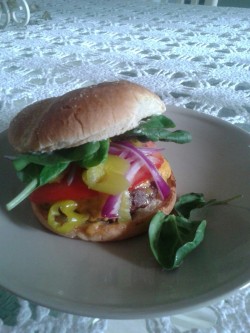 Was craving a burger bad today.  Made it in 15 minutes, ate it in 2 minutes.