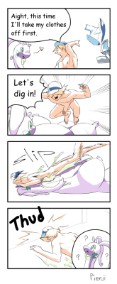 royal-starlord:  badgengar:  lysergideicide:  pienji:  Sequel to my first comic.  Are you kidding me  THESE GET BETTER AND BETTER! We need more Misadventures of Goodra and her Trainer.   XD   I dont mind~ &lt; |D