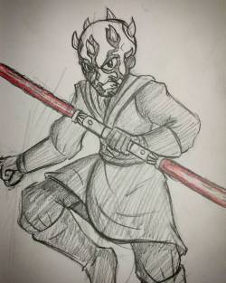 To celebrate #starwarsday, heres a drawing of my favourite Star Wars character, and the best thing about the prequels, Darth Maul.  #Starwars #darthmaul #sith #lightsaber #sketch #fanart #sketchbook #pencildrawing #pencilsketch #colouredpencil