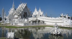coolthingoftheday:  Wat Rong Khun - also known as the White Temple - is an architectural exhibit built in the style of a Buddhist temple located in Chiang Rai province, Thailand.  (Source) 