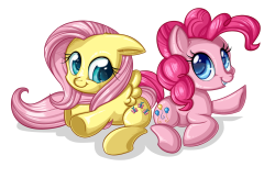 madame-fluttershy:  Chibis Fluttershy and Pinkie Pie :: YaY! by ~PauuhAnthoTheCat  &lt;3!
